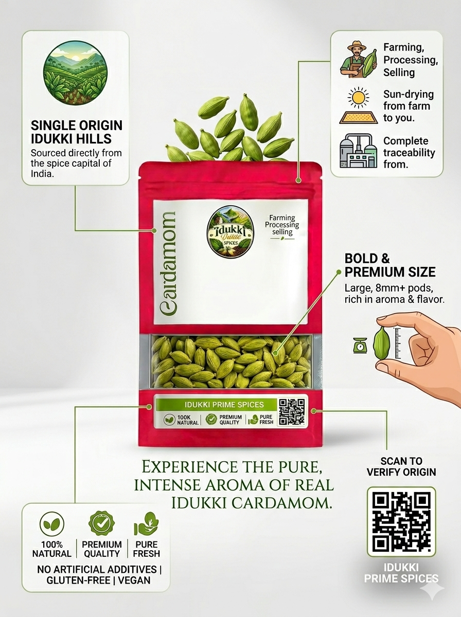 Green Cardamom 7mm + 100 Gram